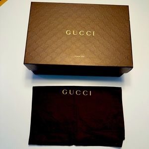 GUCCI Camelot Cocoa leather mid boot